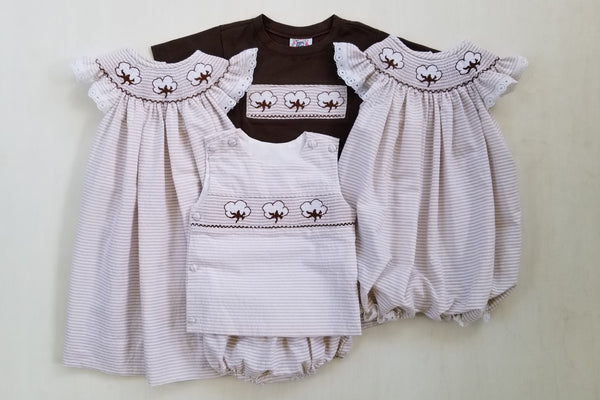 Cotton Bolls Boys Shorts Set