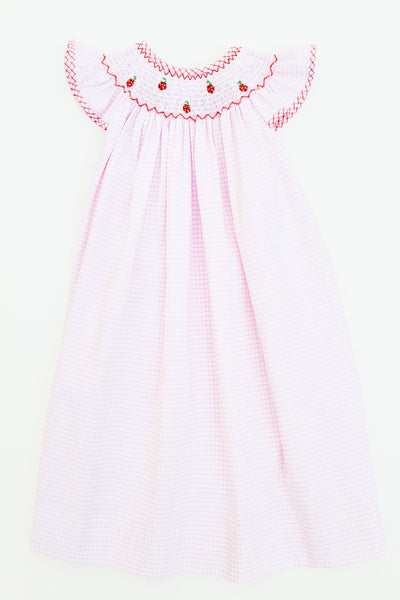 Strawberry Picnic Bishop Dress