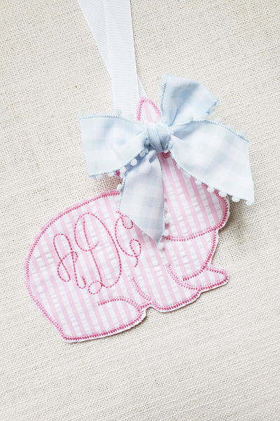 Monogrammed Easter Basket Bunny Tag