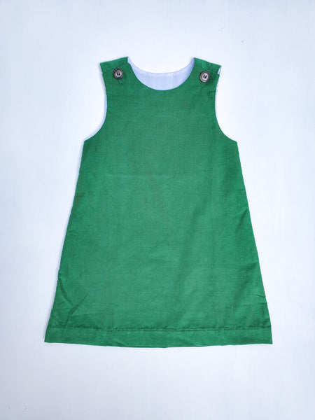 Carolina Corduroy Jumper in Apple Green