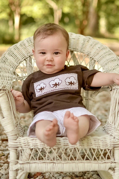 Cotton Bolls Boys Shorts Set