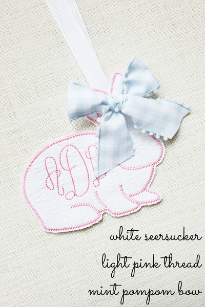 Monogrammed Easter Basket Bunny Tag