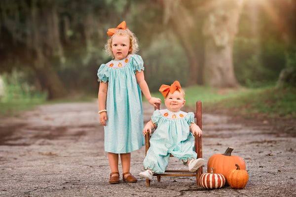 Patchwork Pumpkins Bishop Dress