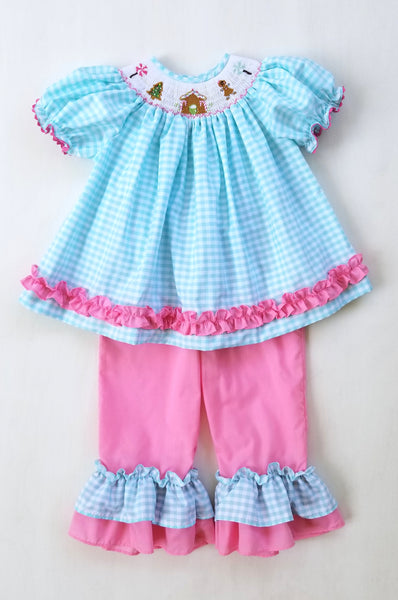 Gingerbread Ruffle Pants Set