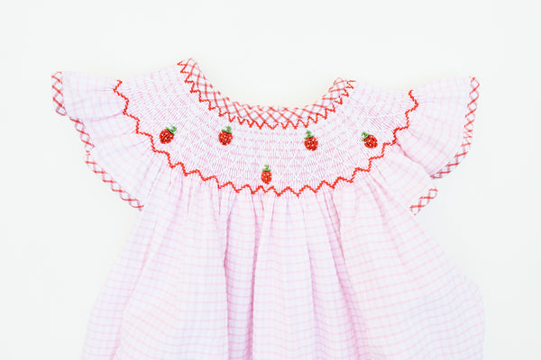 Strawberry Picnic Bishop Dress