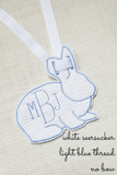 Monogrammed Easter Basket Bunny Tag