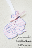 Monogrammed Easter Basket Bunny Tag