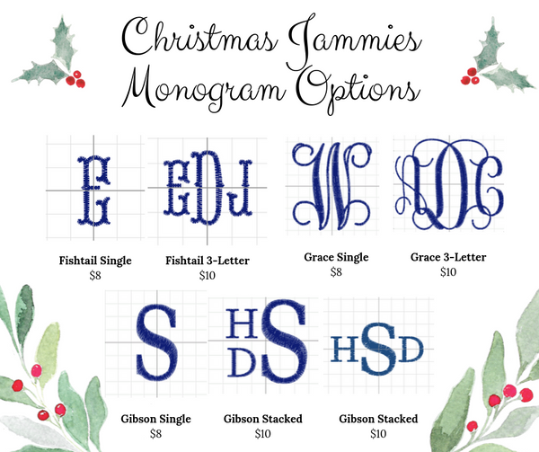 Christmas Jammies Monogram