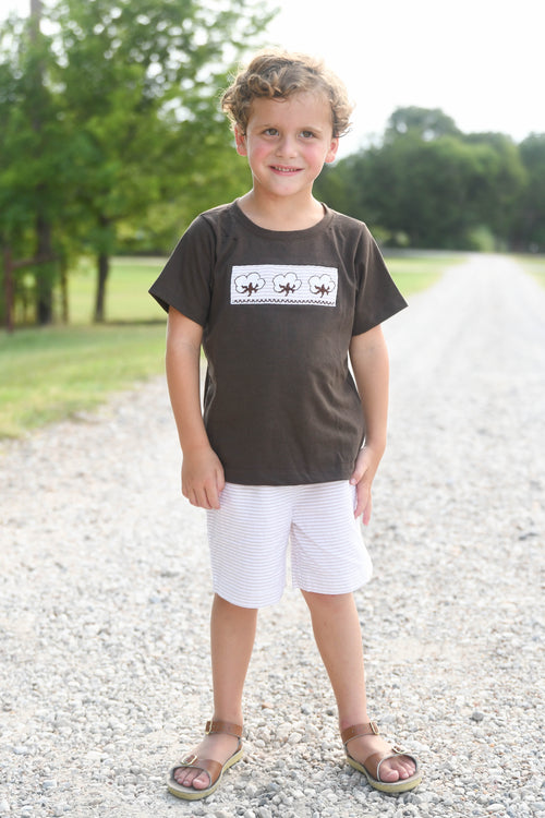 Cotton Bolls Boys Shorts Set